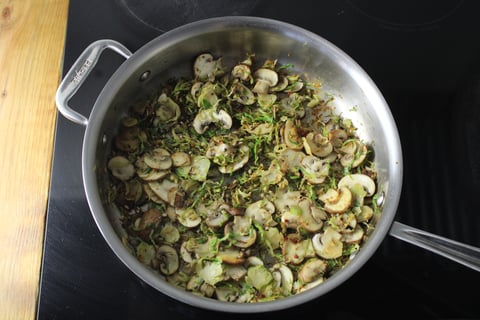 Creamy Goat Cheese Spaghetti Marinara - Step #2 Sauté the vegetables