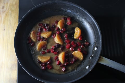 Spiced Chicken Thighs with Cranberry & Clementine Sauce - Step #5 Make the sauce