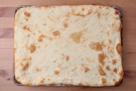 Ground Beef & Leafy Greens Sheet Pan Pizza - Step #1 Start the pizza