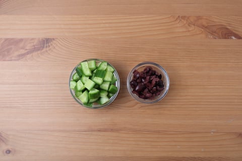 Greek Veggie Platter - Step #3 Mise en place