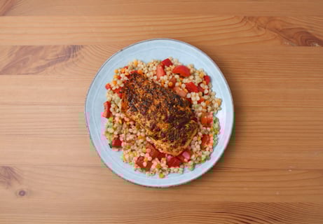 Savoury Browned Salmon - Step #6 Dresser les plats