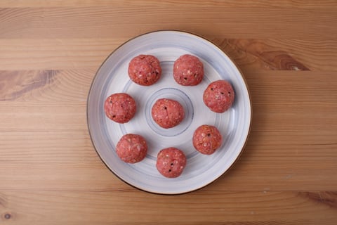 Sweet Chili Glazed Beef Meatballs - Step #3 Prepare the meatballs