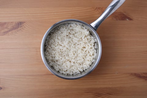 Sweet Chili Glazed Beef Meatballs - Step #1 Cook the rice