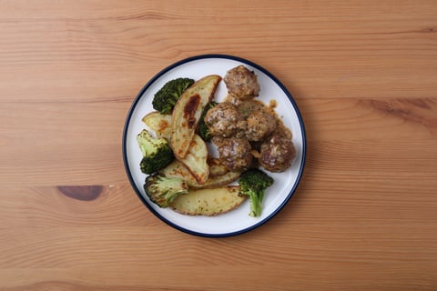 Creamy Swedish-Style Beef Meatballs - Step #5 Plate your dish