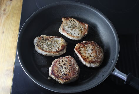 Quick Seared Pork Chops - Step #2 Cook the pork