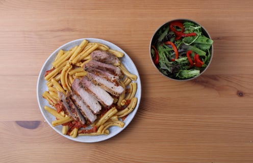 Quick Seared Pork Chops - Step #5 Make the salad & serve