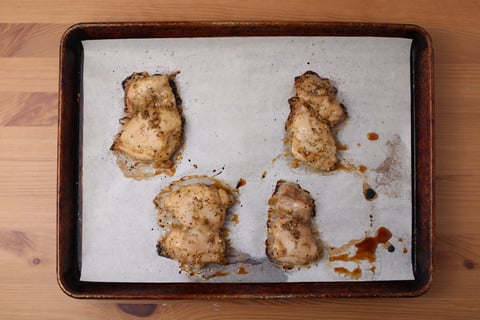 Sweet Lemongrass-Marinated Chicken Thighs - Step #3 Start the chicken