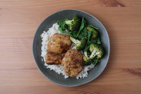 Sweet Lemongrass-Marinated Chicken Thighs - Step #5 Plate your dish