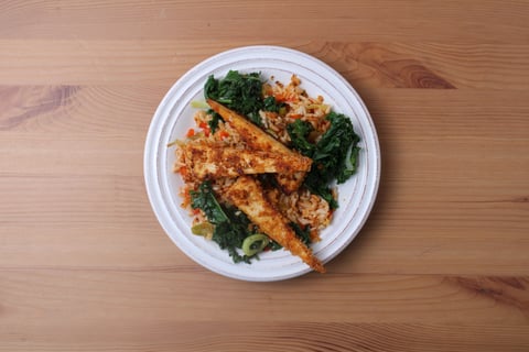 Crispy BBQ Tofu - Step #5 Plate your dish