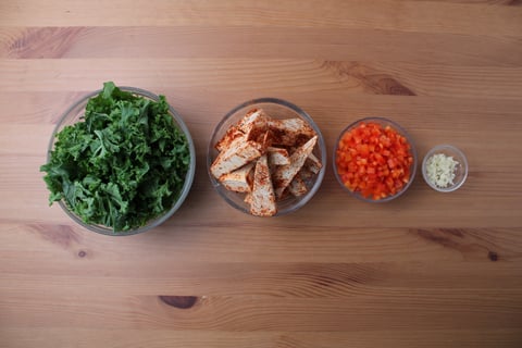 Crispy BBQ Tofu - Step #1 Mise en place
