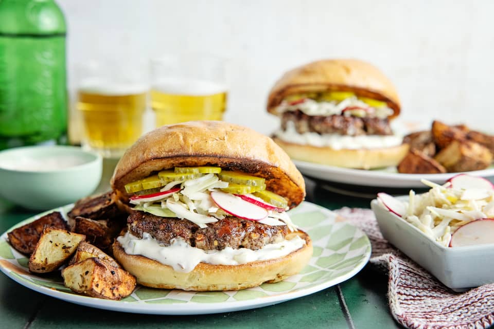 Cheesy beef burgers - Extra large standard