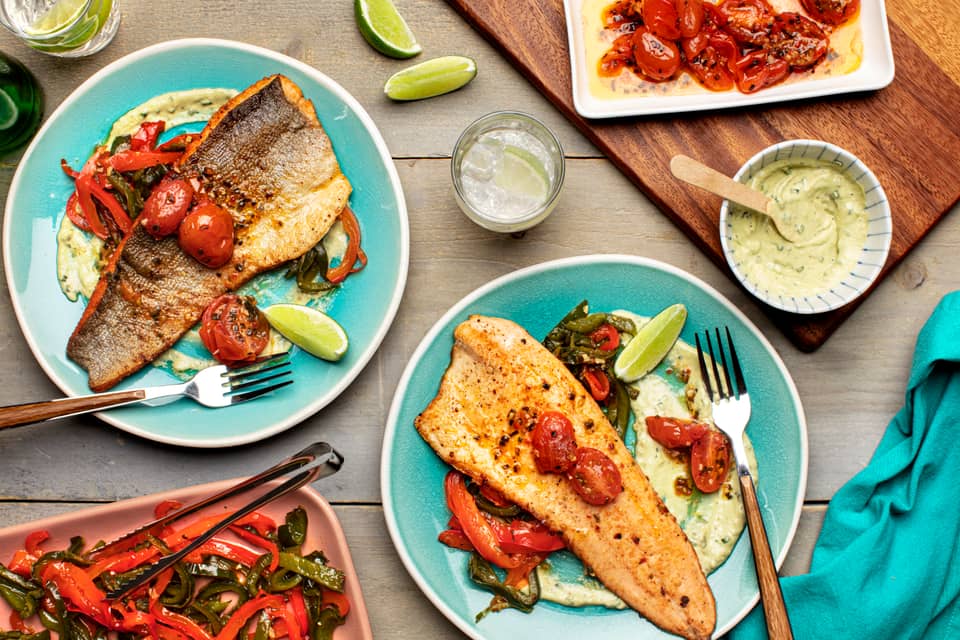 Pan seared troutwith avocado cream - Extra large standard