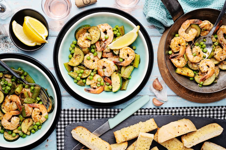 Speedy shrimp veggie saute - Extra large standard