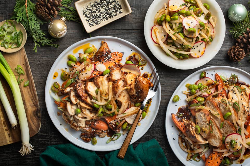 Teriyaki chickenwith roasted sesame carrots - Extra large standard