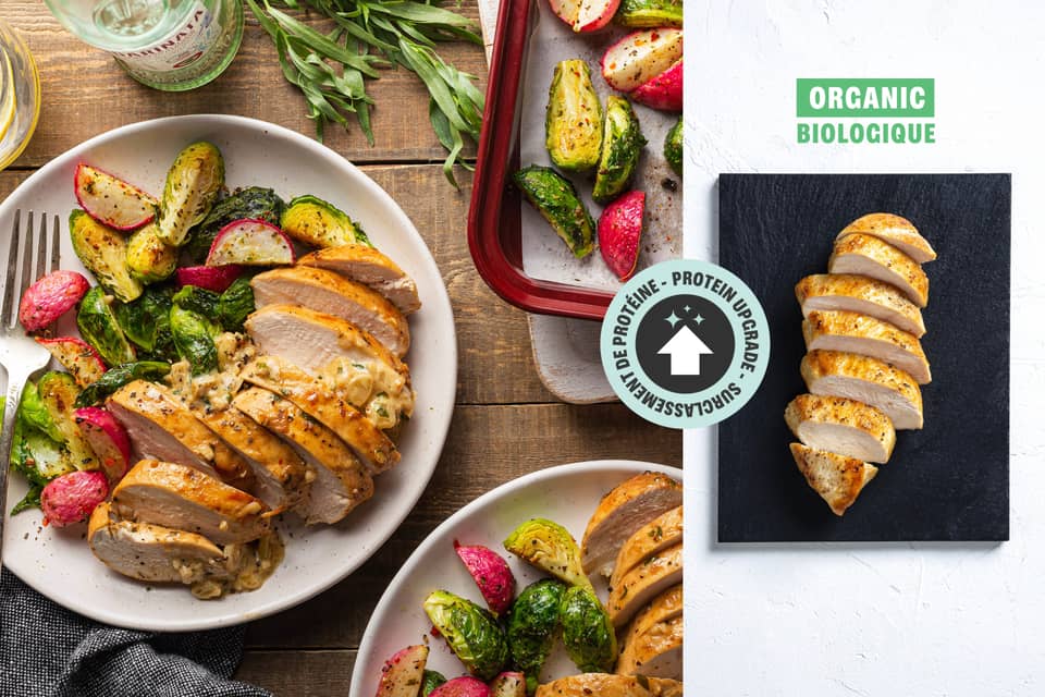 Protein upgrade organic chicken with tarragon sauce - Extra large standard