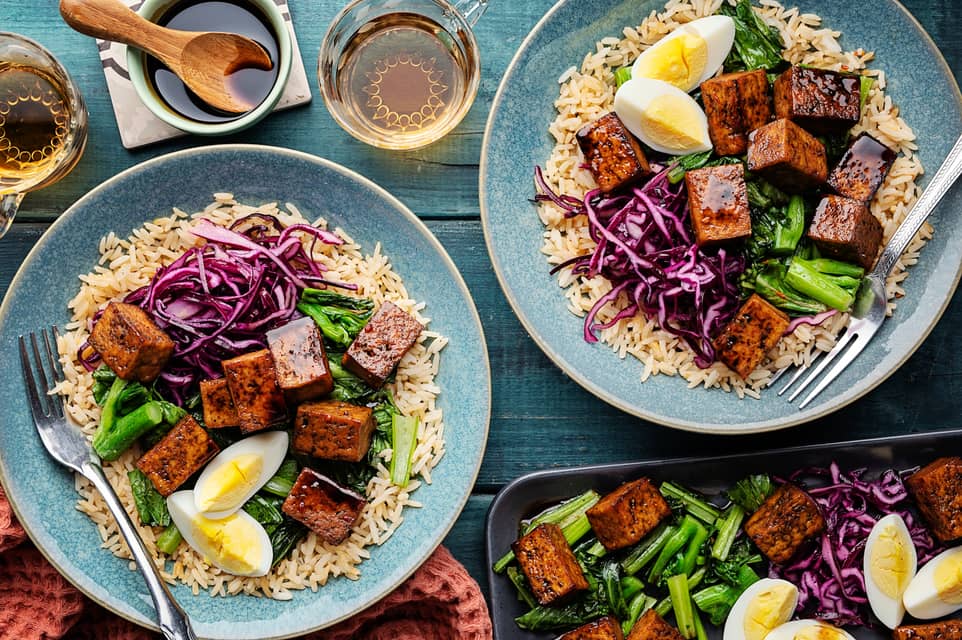 Glazed tofu egg rice bowls - Extra large standard