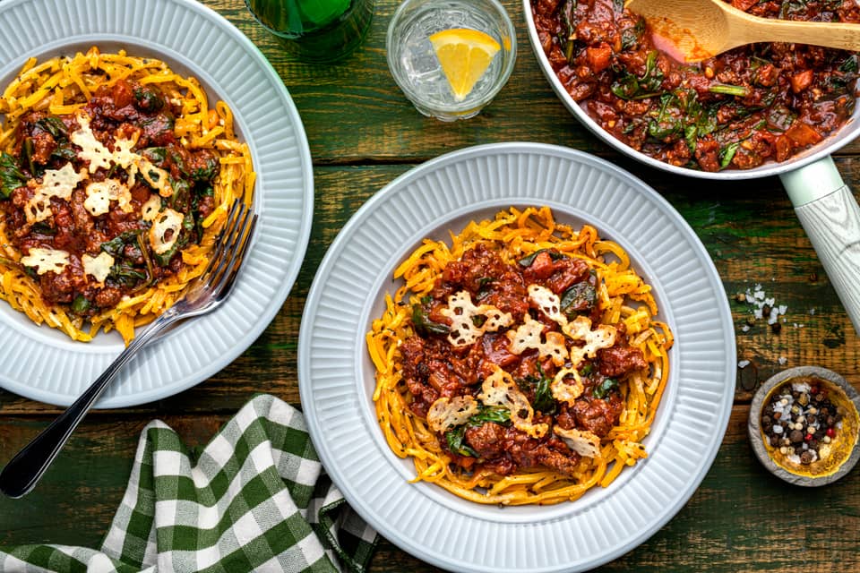Carb wise ground beef leafy greens ragu - Extra large standard