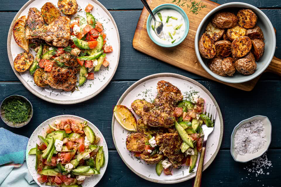 Greek style chicken thighswith charred lemon - Extra large standard