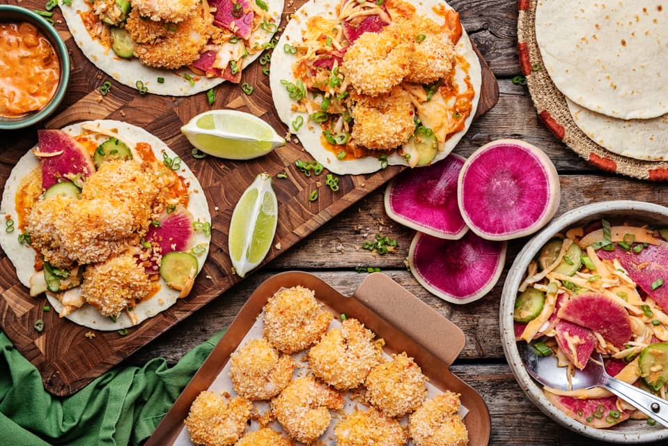 Crispy shrimp tacos - Extra large standard
