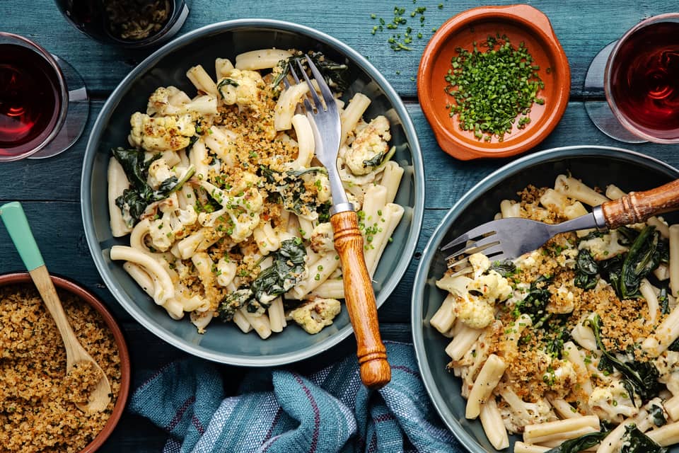 Creamy cauliflower leafy greens gemelli - Extra large standard