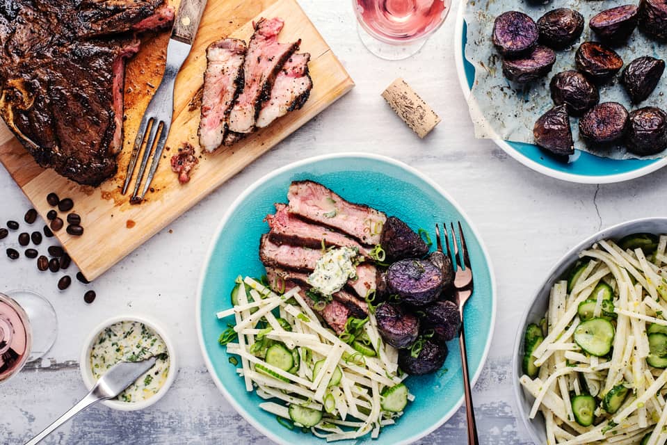 Espresso rubbed porterhouse steak for two - Extra large standard