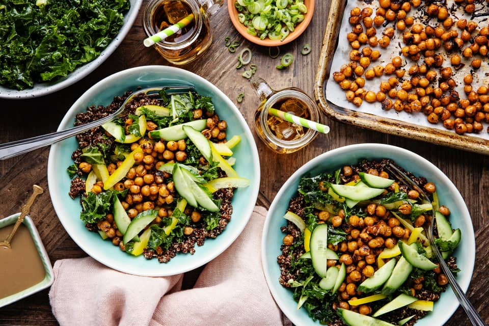 Crispy bbq chickpeavegan bowls - Extra large standard