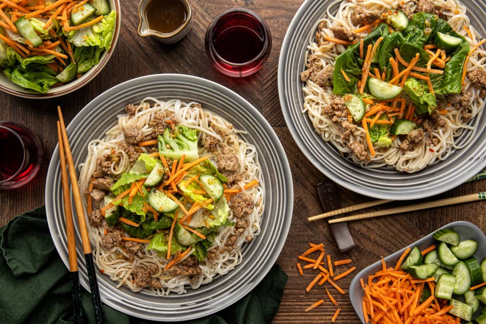 Ground pork bun cha bowls - Extra large standard