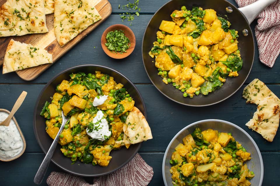 Mellow yellow cauliflower potato curry - Extra large standard