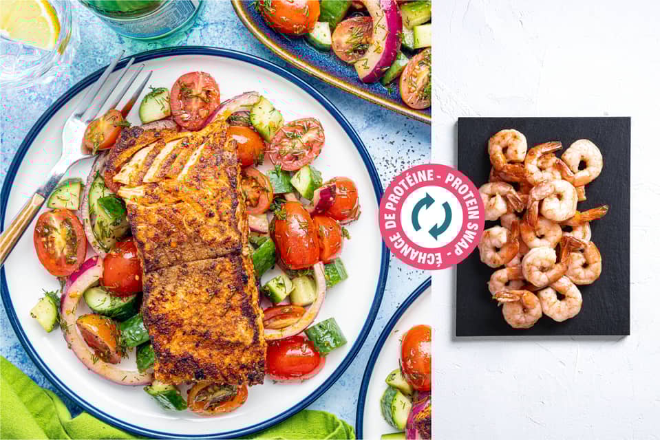 Protein swap greek style seared shrimp - Extra large standard