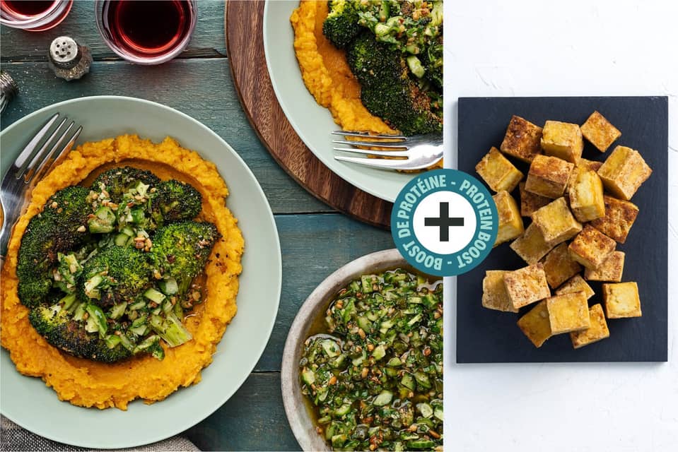 Protein boost roasted broccoli with tofu spicy sunflower seed chimichurri - Extra large standard
