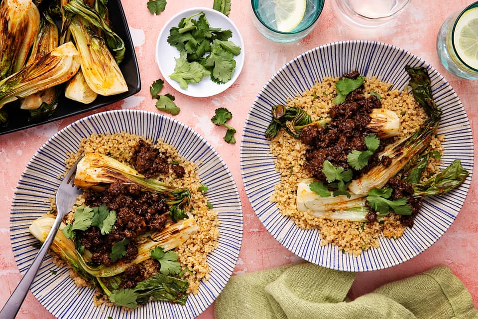 Carb wise spicy sesameground beef over quinoa - Extra large standard