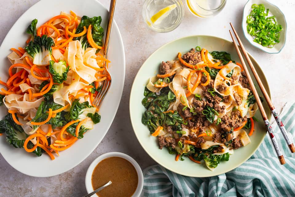 Satay ground beef rice noodle salad - Extra large standard