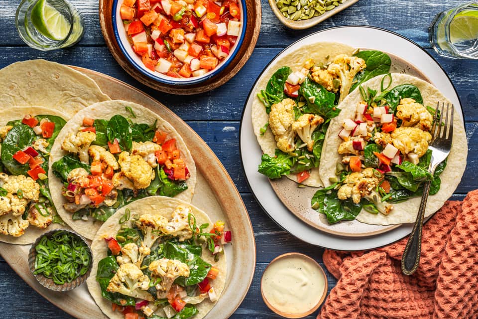 Caramelized cauliflower tacos - Extra large standard