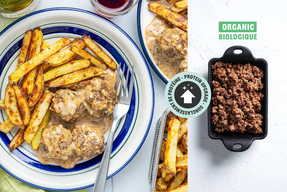 Protein upgrade bistro inspired organic beef meatballs frites - Extra large standard