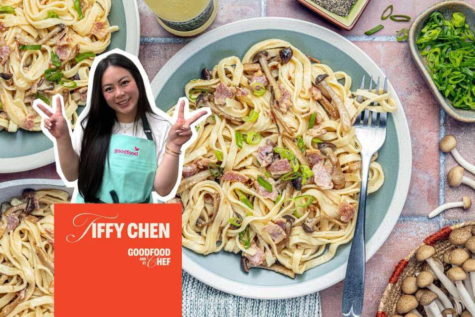 Goodfood and chef bacon and shimeji pasta carbonara - Extra large standard