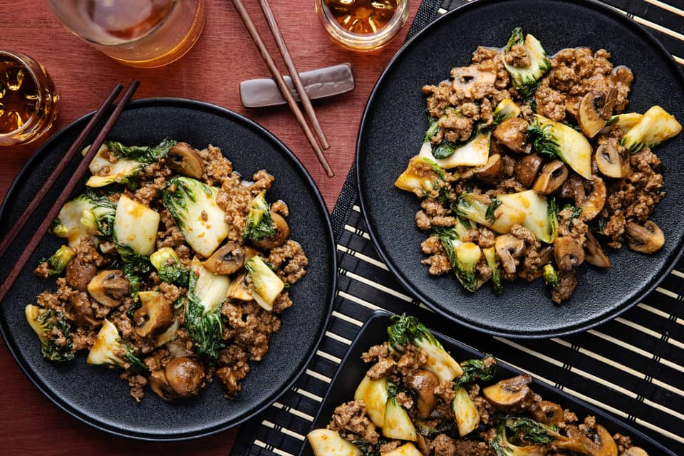 Carb wise spicy korean styleground beef stir fry - Extra large standard