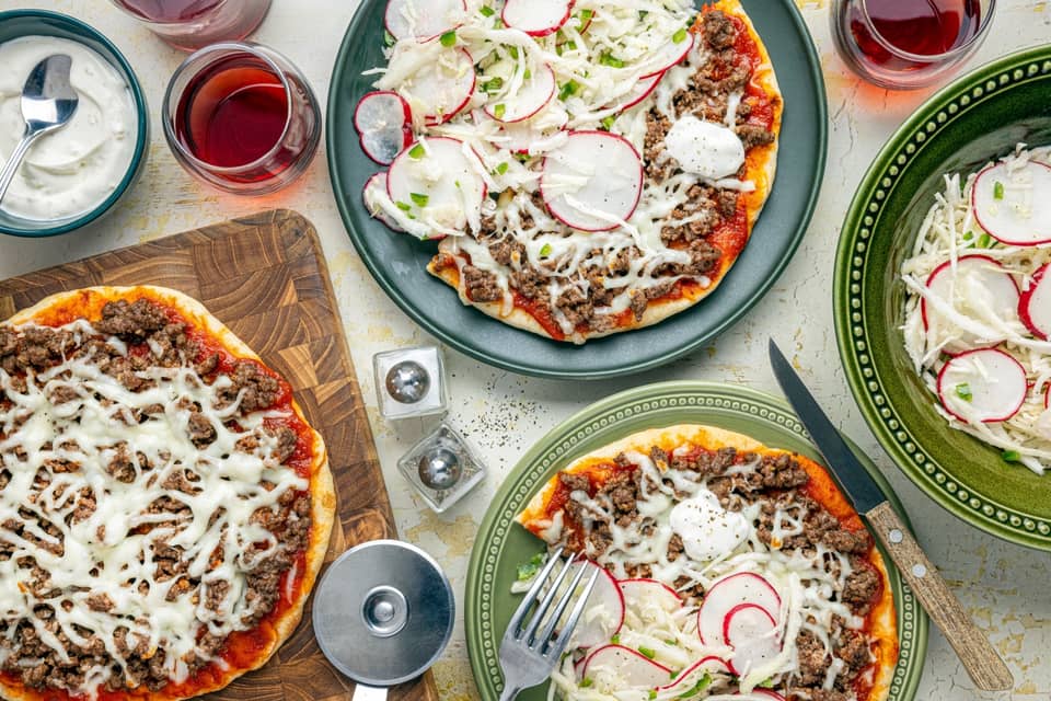 Beef kebab inspired flatbreads - Extra large standard