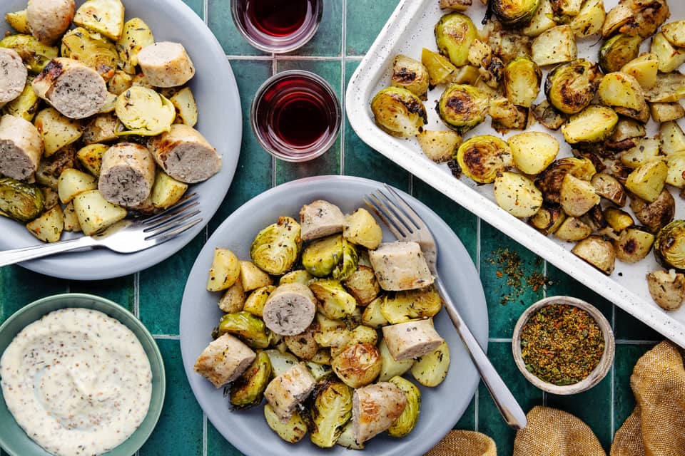 Pork sausage traybakewith veggies apple thyme - Extra large standard
