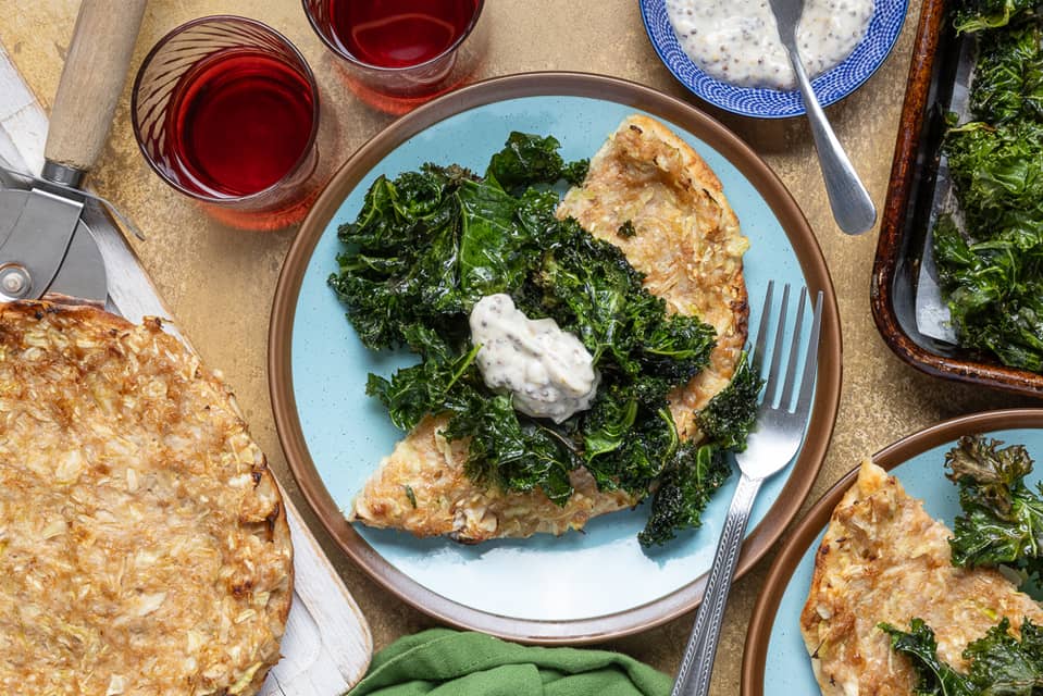 Sheet pan sausage meat and cabbage flatbreads - Extra large standard