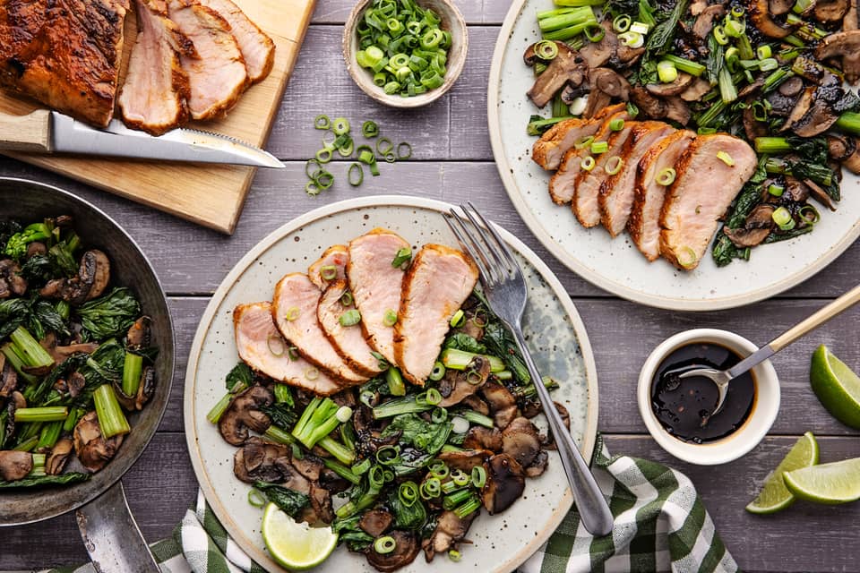 Pork tenderloinwith sweet sour glaze - Extra large standard