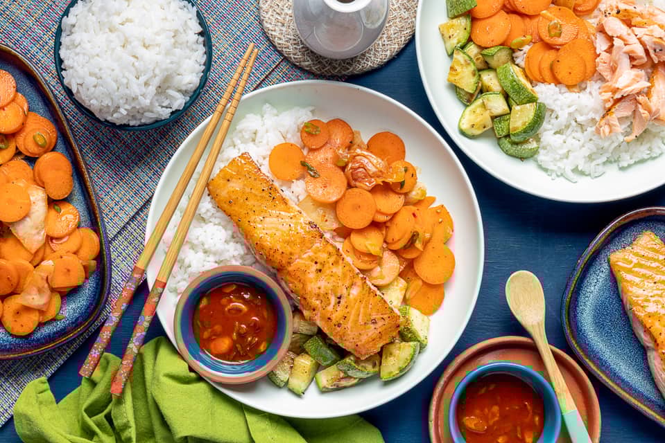 Spicy salmon bibimbap bowls - Extra large standard