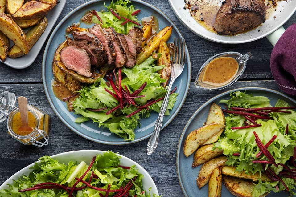 Steak friteswith mustard pan sauce - Extra large standard