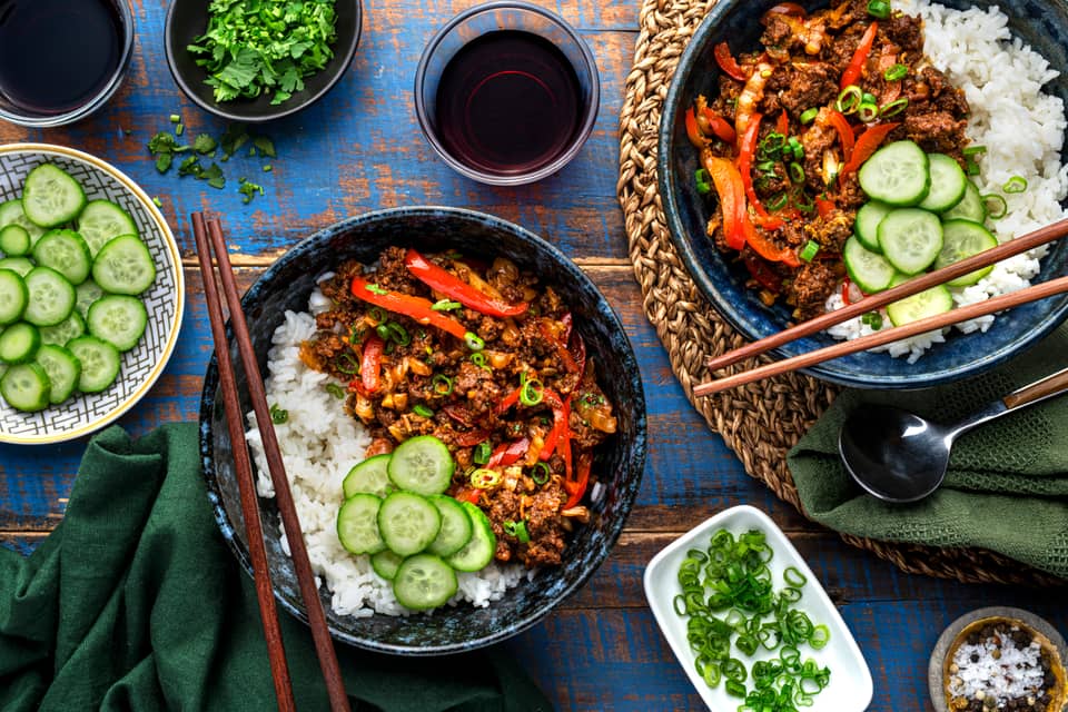 Ground beef bulgogi bowls - Extra large standard