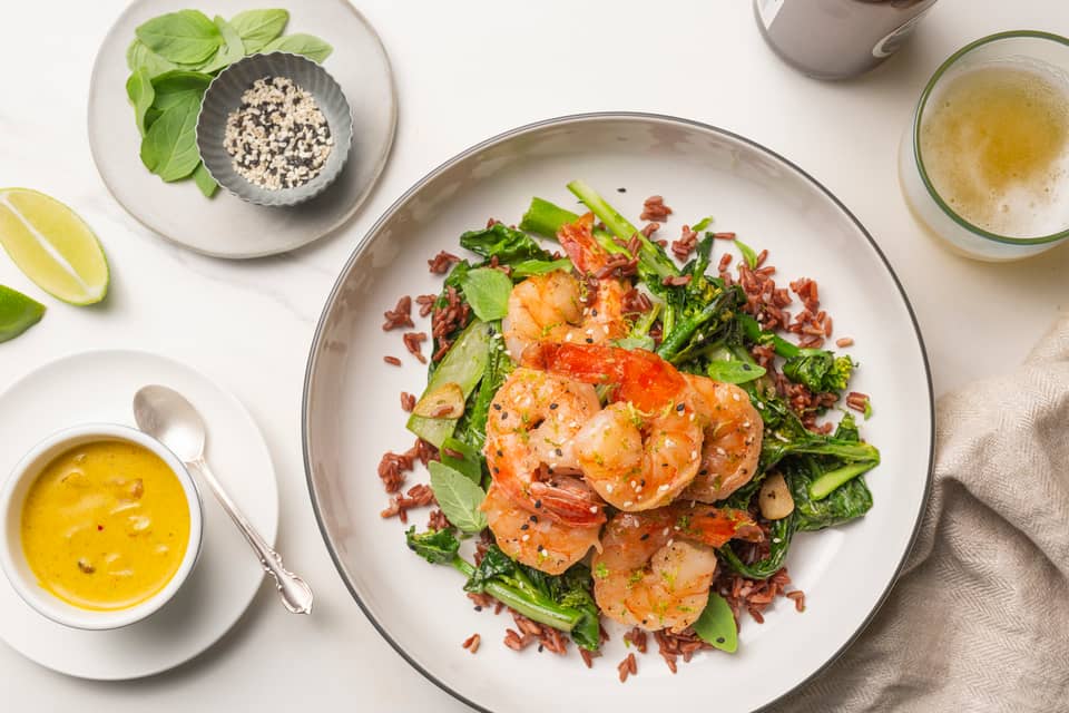 Lartisan seared tiger shrimpwith golden coconut sauce - Extra large standard