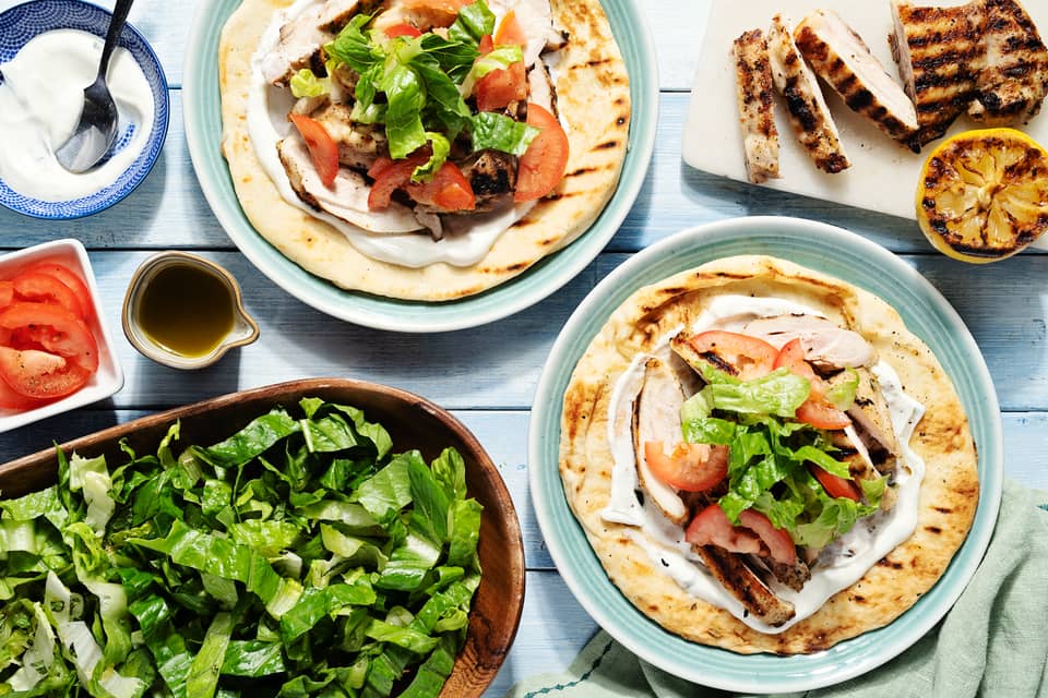 Grilled chicken gyro - Extra large standard