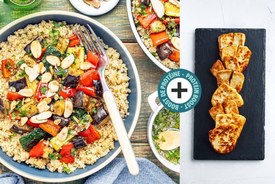 Protein boost ratatouille power bowls with quinoa halloumi - Extra large standard