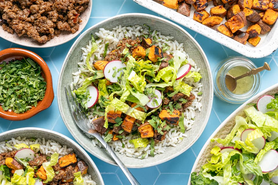 Spicy impossible beef al pastor bowls - Extra large standard