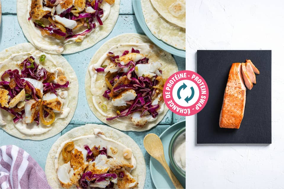 Protein swap spiced salmon tacos - Extra large standard