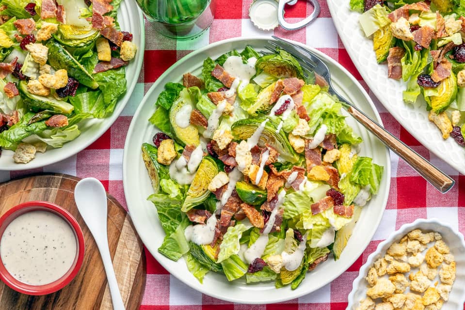 Sheet pan bacon and brussels caesar salad - Extra large standard