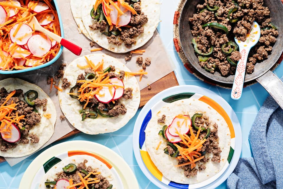 Spiced ground beef poblano tacos - Extra large standard